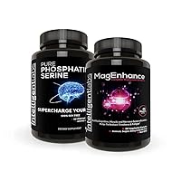 Intelligent Labs 2-in-1 Bundle of MagEnhance Triple Magnesium Complex (Magnesium L-Threonate, Glycinate, and Taurate) + Pure Phosphatidylserine 100mg, GMO and Soy-Free, 30-Day Supply Each
