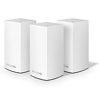 Linksys Velop Mesh Home WiFi System, 4,500 Sq. ft Coverage, 30+ Devices, Speeds up to (AC1300) 1.3Gbps - WHW0103