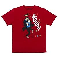 T-Shirt 100% Cotton Moulinsart Tintin, Haddock Wouah Red (2022) - 12 Years Old