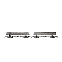 Coos Bay Lumber Company Skeleton Log Cars #160 & #175 HO Scale Two-Pack Model Train Lumber Rail Cars HR6630