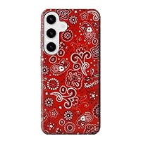 jjphonecase R3354 Red Classic Bandana Case Cover for Samsung Galaxy S24 Plus