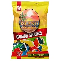 Island Snacks Gummy Sharks, 8 Ounce, 6 Count