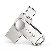 JUANWE 64GB USB C Flash Drive Dual USB 3.0 to USB C Memory Stick High-Speed Transfer Swivel Type C Thumb Drive for Smartphone, PC, Laptops, Tablets