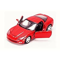 2005 Chevy Corvette C6 Coupe Red 1/24 Diecast Model Car by Motormax 73270