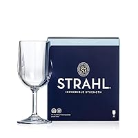 Strahl Unbreakable Wine Glass Goblet, Design Shatterproof Polycarbonate Stemware Clear Glassware Glasses, Heavy Duty Premium Restaurant Grade for Beverages, Gin Cocktail, 8 Ounces, 406801, Set of 4
