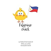 Filipino Chick Alternating Pages of Small & Large Hexagon Graph Paper: 110 Blank Hexagonal Pages, Honeycomb Pattern Great for Drawing Game Maps, 8.5