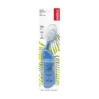 RADIUS Toothbrush Flex Brush BPA Free & ADA Accepted Designed to Improve Gum Health & Reduce Gum Issues - Right Hand - Blue White - Pack of 1