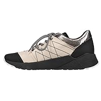 VANELi Womens Aberly Lace Up Sneakers Shoes Casual - Black, Off White