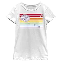 STAR WARS Ship Stripes Rainbow Girls Short Sleeve Tee Shirt