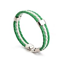 Knit National Flag Color Imitation Leather Bracelet World Cup Country Bracelets,Nigeria Green, White, GreenSimple and Sophisticated Design