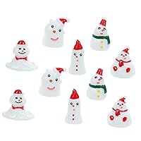 BESTOYARD 10pcs Desktop Accessories Adorable Miniature Figurine Snowman Figurine Mini Snowman Miniature Snowman Adorable Tiny Snowman Tiny Snowman Figures Resin Ornaments Christmas