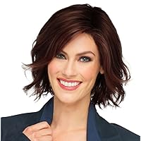 Raquel Welch AHEAD OF THE CURVE Sophisticated Mid-Length Layered Wig by Hairuwear, Average Cap Size, SS4/33 Eggplant