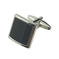 Cuff links Andromeda~Onyx~Cufflinks for men + Hand Made Black Pouch