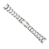 Ewatchparts 21MM OYSTER WATCH BAND COMPATIBLE WITH ROLEX 41MM DATEJUST II 2 STAINLESS STEEL SOLID END