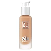 The 24H Foundation 633-24H Long-Wearing Formula - Medium To High Buildable Coverage - Smooth Matte Finish - Expanded Shade Selection - Waterproof, Cruelty Free, Vegan Makeup - 1.01 Oz