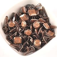 D1119 10Pcs Bronze Round Square Fastener Brads for DIY Crafts Scrapbooking Embellishments Cool Punk Brad Accessories Metal Decor DIY