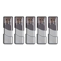 PNY 64GB Turbo Attaché 3 USB 3.0 Flash Drive 5-Pack, Silver