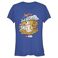 LEGO Star Wars Roll with Me Women's Fast Fashion Short Sleeve Tee Shirt, Royal Blue, XX-Large