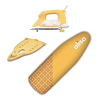 Oliso TG1600 Pro Plus 1800 Watt SmartIron with Auto Lift & Oliso Solemate Silicon Iron Soleplate Protector & Oliso Ironing Board Cover, Yellow