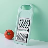 Handheld Professional Kitchen Grater for Vegetables and Cheese, Citrus Lemon Zester with Vegetable Peeler (Green)