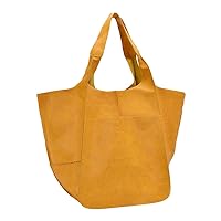 Retro Faux Leather Tote Bag for Women Soft Tote Shoulder Bag Women's Tote Handbags Large Capacity Purse Shopping