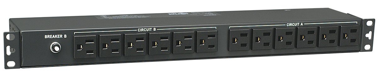 Tripp Lite Basic PDU, 30A, 24 Outlets (5-15R), 120V, L5-30P Input, 15 ft. Cord, 1U Rack-Mount Power (PDU2430)