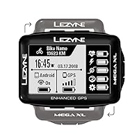 LEZYNE Mega XL GPS Bicycle Computer, Turn-by-Turn Navigation, 48H Runtime, USB Rechargeable, ANT+ & Bluetooth Smart, Strava Segments, Cycling GPS System