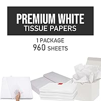 Pack Of 1, Solid White Premium Tissue Paper 18 x 27