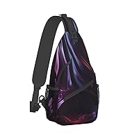 Sling Bag for Women Men Crossbody Bag Small Sling Backpack Wavy Texture Chest Bag Hiking Daypack