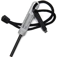 EXOTAC - polySTRIKER Lightweight Ferrocerium Fire Starter with Snap-in Striker for Emergency Kits, Campfires, Hiking, and Survival Supplies