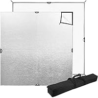 Westcott Scrim Jim Cine Kit (6' x 6') Heavy Duty Frame with 3/4 Stop Diffusion and Silver/White Bounce Reflector - Includes Carry Case