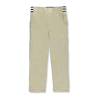 French Toast Little Girls' Pull-On Contrast Waist Pants (Sizes 4-6X) - Khaki,