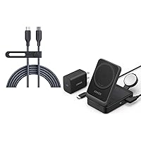 Anker MagGo Wireless Charging Station with Anker USB C to USB C Cable (240W,10ft)