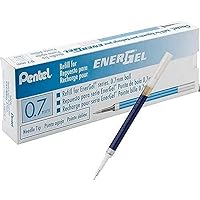 Pentel Refill Ink for EnerGel 0.7mm Needle Tip Liquid Gel Pen,(Pack of 12), Blue Ink (LRN7-C-12)