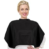 ForPro Water-Resistant Makeup Cape, Professional Mid-Length Beauty Cape with Adjustable Velcro Closure, 27.5