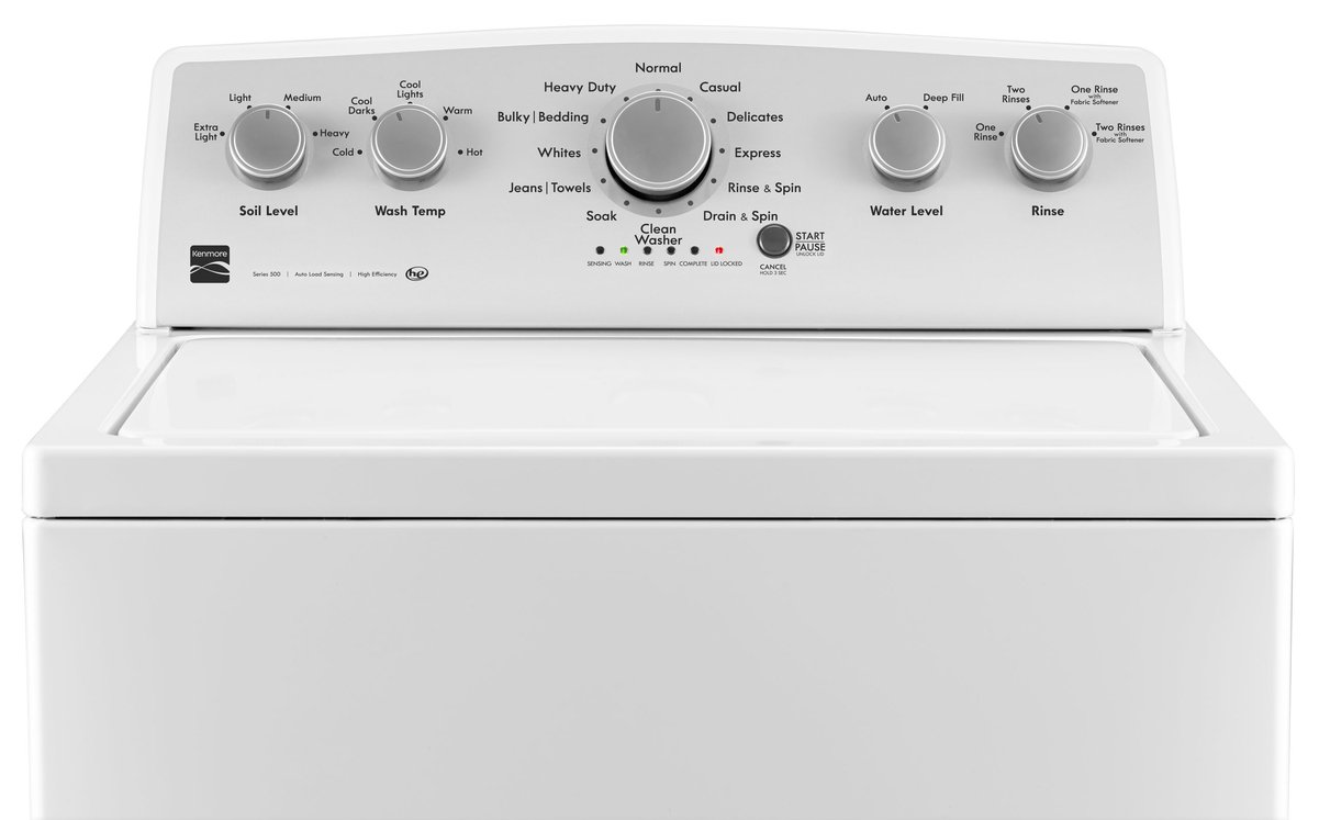 Kenmore Top-Load Laundry 4.2 cu. ft. Electric Dryer Bundle in White, includes delivery and hookup