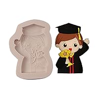 3D Graduation Season Silicone Flexible Clay Resin Ceramics Candy Fondant Candy Chocolate Soap Silicone Molds For Baking Epoxy Resin Baking Cakes Resin Crafts
