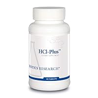 Biotics Research HCl Plu from, Supplies Betaine Hydrochloride, Pepsin, Glutamic Acid and More. Supports Healthy Digestion, 90 Tabs