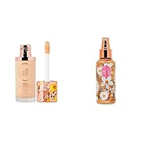 Rachel Couture Liquid Foundation & Shimmer Spray Bundle | Vegan & Cruelty-Free | Infused with Arnica & Daisy Extract – Porcelain & Lustre