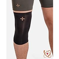 Tommie Copper Core Compression Infrared Knee Sleeve, Unisex, Men & Women, 4D Stretch Infrared Infused, Self-Warming Sleeve for Muscle Support & Stability - Black - XX-Large