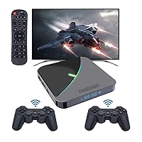 Retro Game Console with Built-in 50,000+ Classic Games, A95X 4K HD Game Console Compatible with PS1/PSP/ MAME, Android 9.0/ EmuELEC 4.3 Dual System for TV/PC/Projector (128)