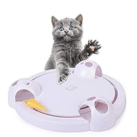 Cat Toy, Interactive Automatic Toy for Cat or Kitten, Adjustable Electronic Battery Operated Toy