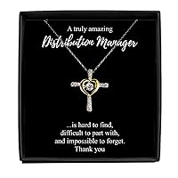 Thank You Distribution Manager Necklace Appreciation Pendant Leaving Gift Amazing Hard To Find Impossible Forget Retirement Sterling Silver