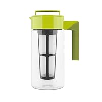 Premium Quality Iced Tea Maker with Patented Flash Chill Technology Made in the USA, BPA Free, 1 Quart, Avocado