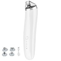 Pore Vacuum,Blackhead Extractor,3 Modes USB Charging Blackhead Remover Vacuum with 4 Suction Heads,Electric Facial Pore Extractor Cleaner for Women & Men(A)