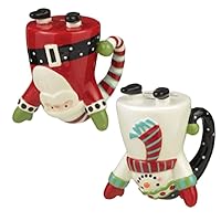 Grasslands Road Holiday Traditions Merry Mini Cartwheel Salt & Pepper Shakers, Ceramic