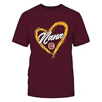 FanPrint Bethune-Cookman Wildcats - Heart Shape - Nana - University Team Logo Gift T-Shirt