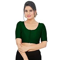 Indian Designer Women Readymade Silk & Satin Blouse For Women Party wear Ethnic Saree Blouse Green