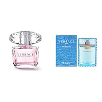 Versace Bright Crystal Women's 3 Fl Oz and Versace Man Eau Fraiche Men's 3.4 Fl Oz Fragrance Bundle