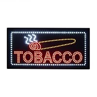 LED Tobacco Sign for Business, Super Bright LED Open Sign for Tobacco Shop, Electric Advertising Display Sign for Smoke Shop Store Storefront Window Home Decor.